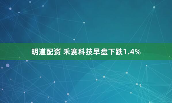 明道配资 禾赛科技早盘下跌1.4%